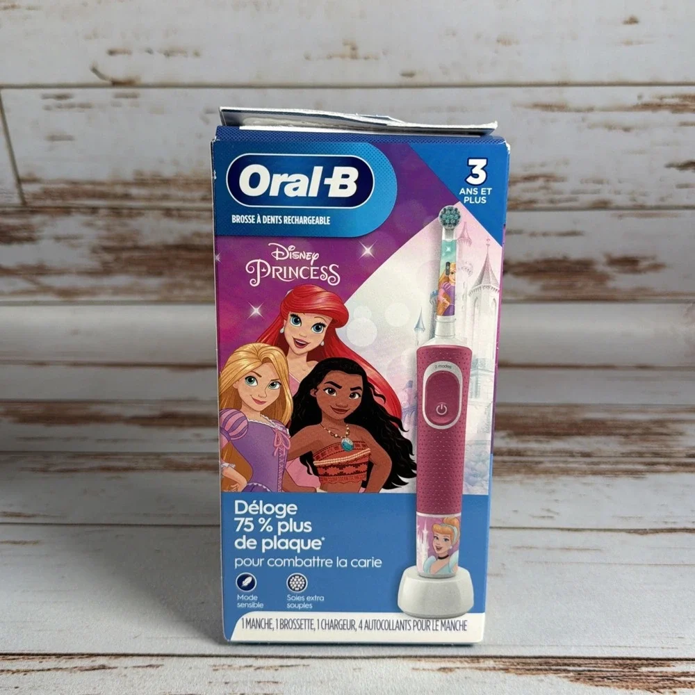 Disney Princess Kids Electric Toothbrush Rechargeable Extra Soft New Box Damage